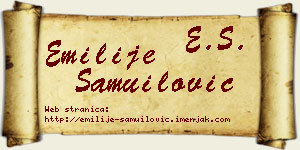 Emilije Samuilović vizit kartica